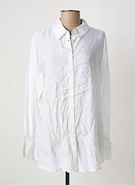 Chemisier coupe droite manches longues blanc CREAM femme