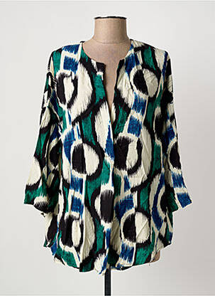 Blouse tissage popeline manches 3/4 noir MOLLY BRACKEN femme