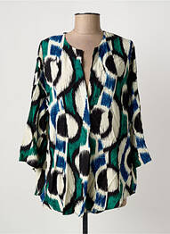 Blouse imprimé fantaisie manches 3/4 noir MOLLY BRACKEN femme