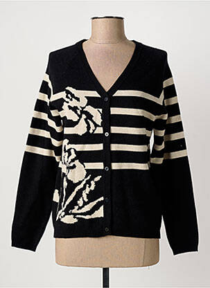 Gilet manches longues coupe cintrée noir CREAM femme