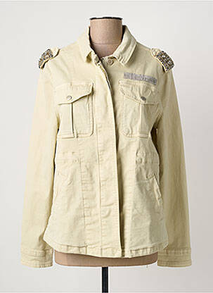 Veste casual col chemisier beige PLACE DU JOUR femme