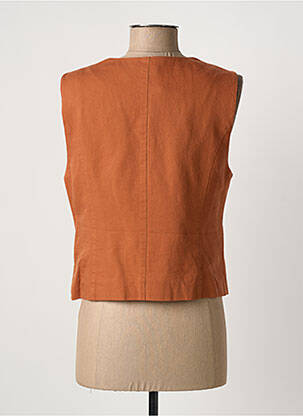 Gilet sans manche doublure marron C'EST BEAU LA VIE femme