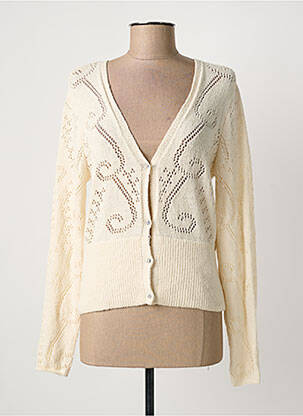 Gilet manches longues beige CREAM femme