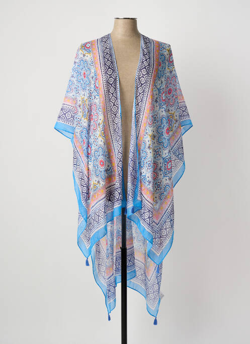 Veste kimono légère et transparente bleu CREAM femme