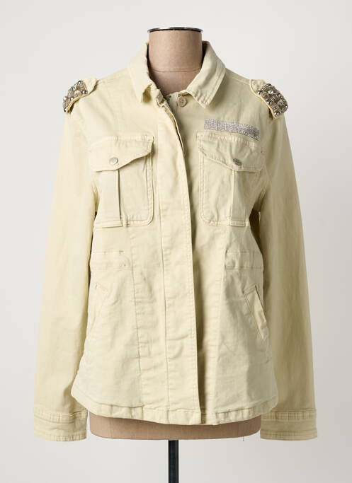 Veste casual col chemisier beige PLACE DU JOUR femme