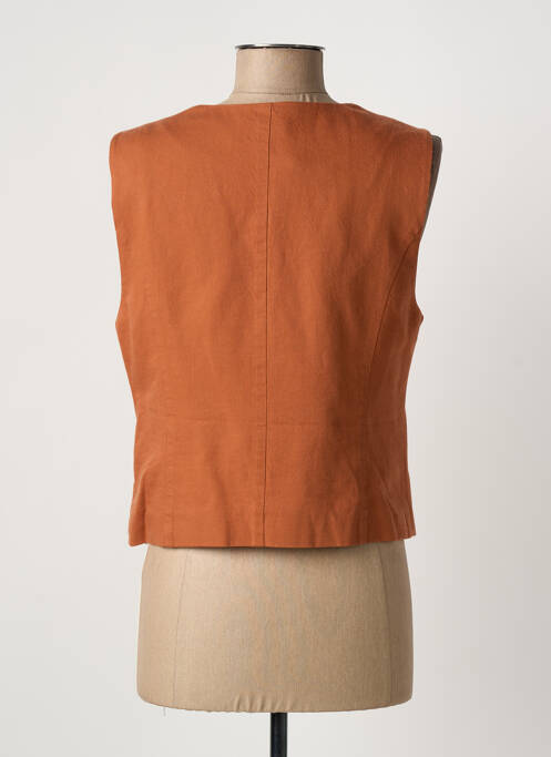 Gilet sans manche doublure marron C'EST BEAU LA VIE femme