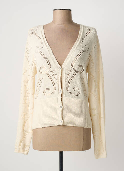 Gilet manches longues beige CREAM femme