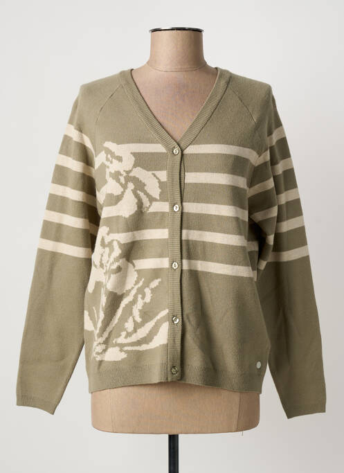 Gilet manches longues vert CREAM femme