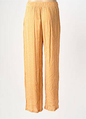 Pantalon droit taille élastique jaune MOLLY BRACKEN femme
