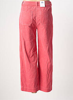 Pantalon droit fermeture zippée sous rabat boutonné rose C'EST BEAU LA VIE femme