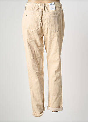 Pantalon 7/8 fermeture zippée sous rabat boutonné beige C'EST BEAU LA VIE femme