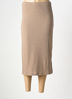 Jupe longue taille élastique beige CREAM femme