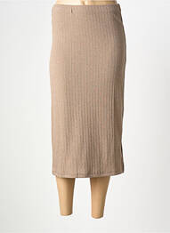 Jupe longue taille élastique beige CREAM femme