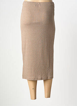 Jupe longue taille élastique beige CREAM femme
