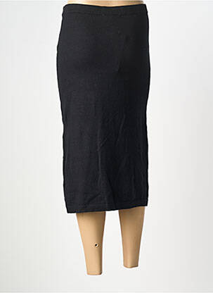 Jupe mi-longue taille élastique noir CREAM femme