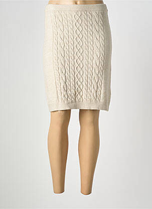 Jupe mi-longue taille haute beige CREAM femme