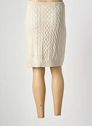 Jupe mi-longue taille haute beige CREAM femme