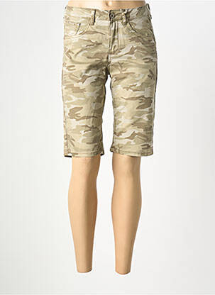 Bermuda coupe droite vert CREAM femme