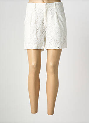 Short fermeture zippée sous rabat avec crochet blanc MOLLY BRACKEN femme