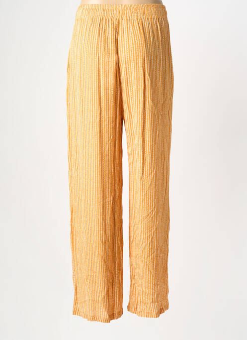 Pantalon droit taille élastique jaune MOLLY BRACKEN femme