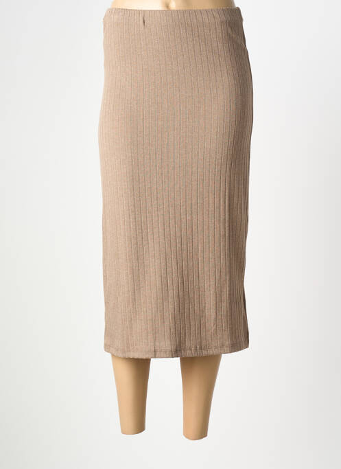 Jupe longue taille élastique beige CREAM femme