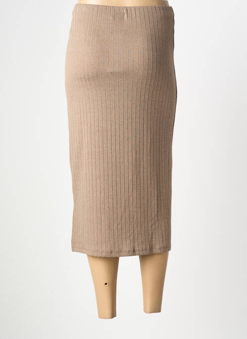 Jupe longue taille élastique beige CREAM femme