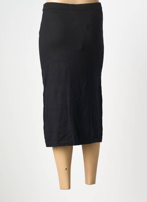 Jupe mi-longue taille élastique noir CREAM femme
