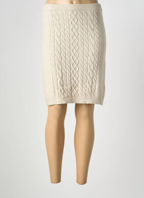 Jupe mi-longue taille haute beige CREAM femme