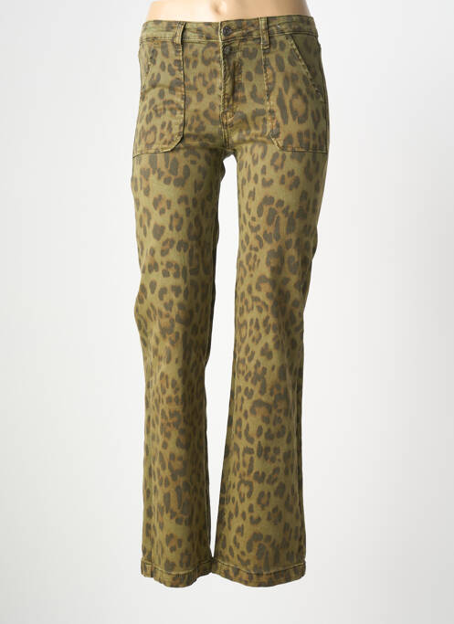 Pantalon droit vert PLACE DU JOUR femme