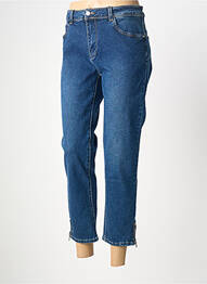 Jeans coupe slim tissage brut taille normale bleu KALISSON femme