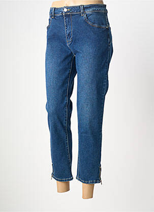 Jeans coupe slim tissage brut taille normale bleu KALISSON femme