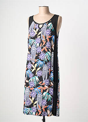 Robe mi-longue noir MASSANA femme