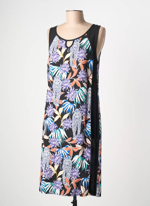 Robe mi-longue sans manche sans manche noir MASSANA femme