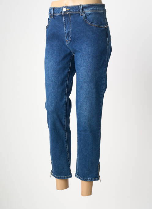 Jeans coupe slim tissage brut taille normale bleu KALISSON femme