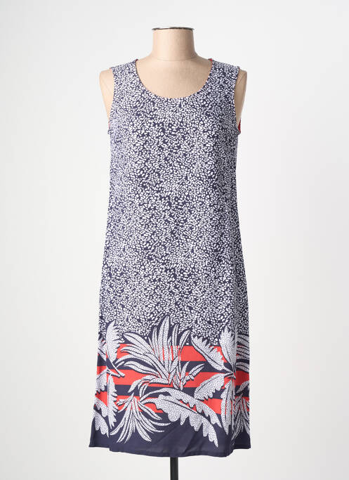 Robe mi-longue bleu MASSANA femme