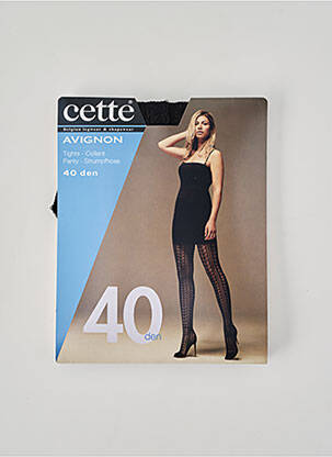 Collants imprimé fantaisie noir CETTE femme