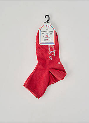 Chaussettes rouge LA CHAUSSETTE FRANÇAISE femme