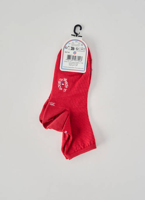 Chaussettes rouge LA CHAUSSETTE FRANÇAISE femme