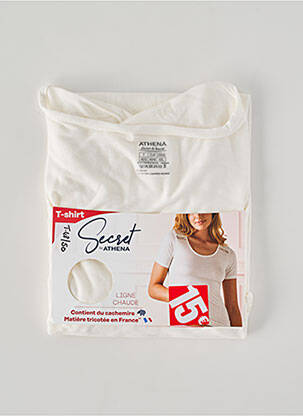 Top/caraco stretch blanc ATHENA femme