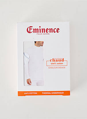 T-shirt coupe cintrée manches longues blanc EMINENCE homme