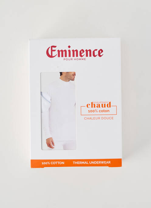 T-shirt coupe cintrée manches longues blanc EMINENCE homme