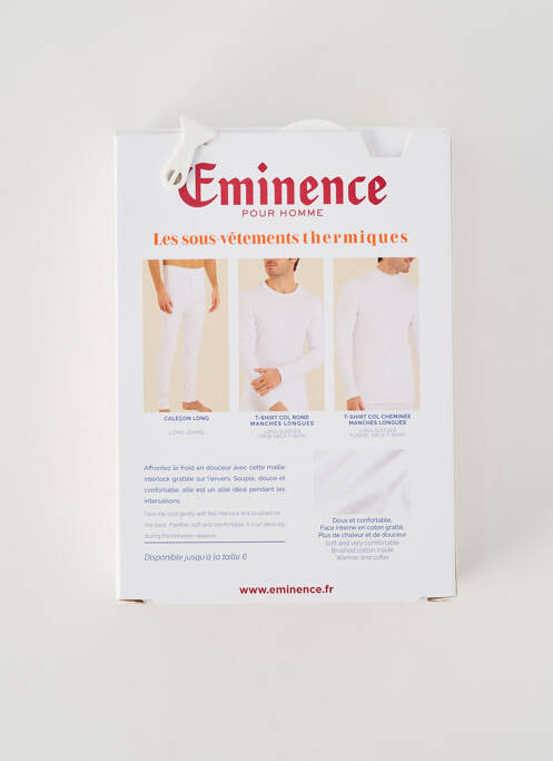 T-shirt coupe cintrée manches longues blanc EMINENCE homme