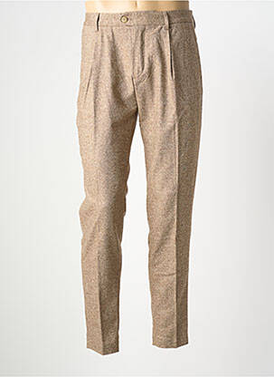 Pantalon slim fermeture zippée sous rabat boutonné beige TOMMY HILFIGER homme