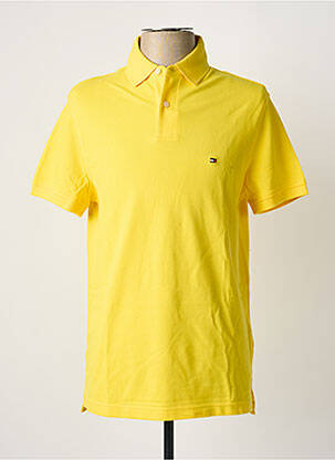 Polo stretch manches courtes jaune TOMMY HILFIGER homme