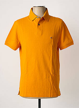 Polo stretch manches courtes orange TOMMY HILFIGER homme
