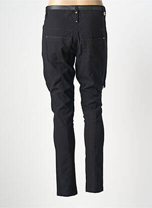 Pantalon slim tissage popeline taille normale noir HICH USE femme