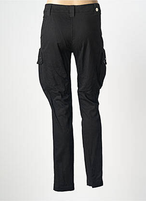 Pantalon slim tissage popeline taille normale noir HICH USE femme