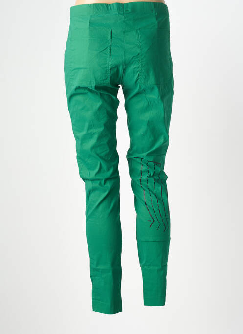 Pantalon slim taille élastique taille normale vert BLACK LABEL femme
