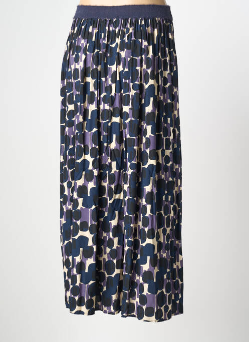 Jupe longue imprimé fantaisie bleu ALESSIA  femme