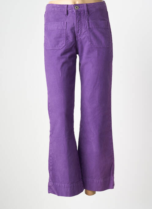 Jeans coupe droite stretch taille normale violet DENIM STUDIO femme